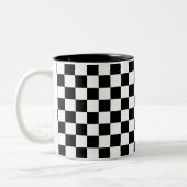 Tasse 2 Couleurs Noir et blanc Checkered (Gauche)