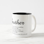 Tasse 2 Couleurs Noir et blanc Cool moderne Définition Brother  (Devant droit)