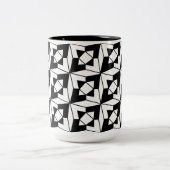 Tasse 2 Couleurs Noir et Blanc Moderne Géométrique (Centre)