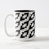 Tasse 2 Couleurs Noir et Blanc Moderne Géométrique (Gauche)