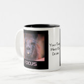 Tasse 2 Couleurs Noir Llama Focus Mots Inspirants (Devant gauche)