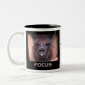 Tasse 2 Couleurs Noir Llama Focus Mots Inspirants (Gauche)
