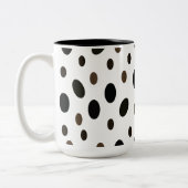Tasse 2 Couleurs Noir Marron à pois (Gauche)