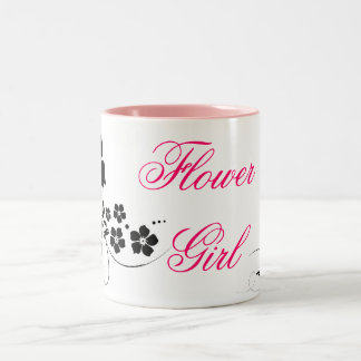 Tasse 2 Couleurs Noir rose de demoiselle de honneur
