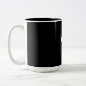 Tasse 2 Couleurs noir solide - ajouter du monogramme (Gauche)