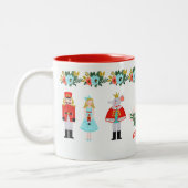Tasse 2 Couleurs Noisette Ballet Noël Nom personnalisé (Gauche)
