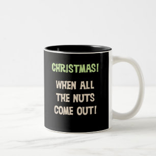 Tasse 2 Couleurs Noix de Noël Funny Holiday