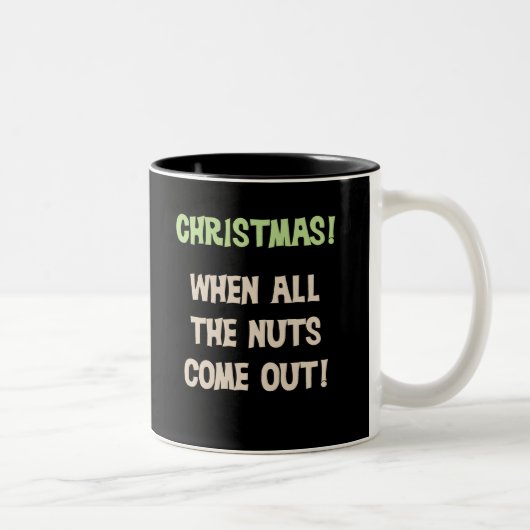 Tasse 2 Couleurs Noix de Noël Funny Holiday (Droit)