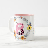 Tasse 2 Couleurs Nom Alphabet "B" (Devant gauche)