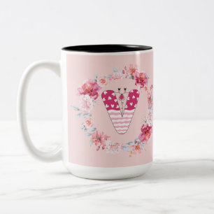 Tasse 2 Couleurs Nom Alphabet V