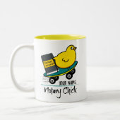 Tasse 2 Couleurs Nom Customisé de l'option Notaire mobile sur skate (Gauche)