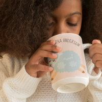 Nom de jeune fille Beauty Pastel Pink Sheep and Ki