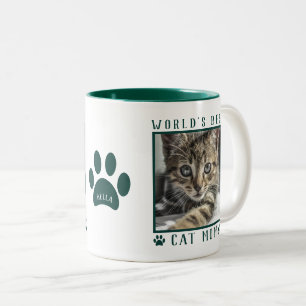 Tasse 2 Couleurs Nom de la meilleure maman de chat au monde Emprein