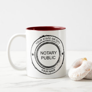 Tasse 2 Couleurs Nom de la ville du phoque dérangé du public notair