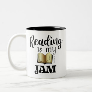 Tasse 2 Couleurs Nom de l'amoureux des livres Reading Is My Jam