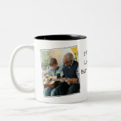 Tasse 2 Couleurs Nom de photo Papy comme Papa mais plus cool (Gauche)