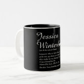Tasse 2 Couleurs Nom Définition Écriture Élégante Moderne (Devant gauche)