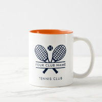Nom du club de tennis sur gazon motif bleu marine