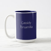 Tasse 2 Couleurs Nom du diplômé Blue MSW (Gauche)