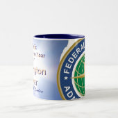 Tasse 2 Couleurs nom du DJ customisé - customisé (Centre)