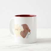 Tasse 2 Couleurs Nom du monogramme minimal Abstrait islamique moder (Devant gauche)