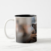 Tasse 2 Couleurs Nom du script de photo simple pour animal (Gauche)