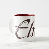 Tasse 2 Couleurs Nom ELROND™ Solide (Devant gauche)