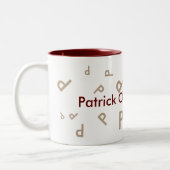 Tasse 2 Couleurs nom et lettre initiale, typographie et cool (Gauche)
