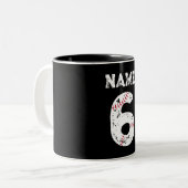 Tasse 2 Couleurs Nom et numéro 6 Baseball, Baseball (Devant gauche)