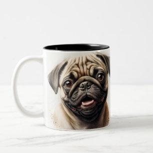 Tasse 2 Couleurs Nom et photo de typographie moderne simple pour an