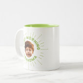 Tasse 2 Couleurs Nom et photo personnalisés - Style rétro, plein de (Devant gauche)