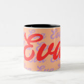 Tasse 2 Couleurs Nom Eva Conception de Motif répétitif (Centre)