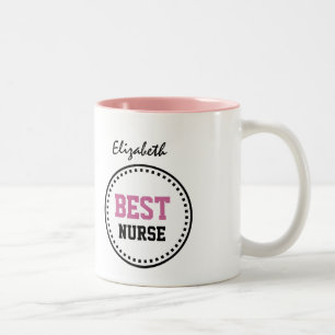 Tasse 2 Couleurs Nom fait sur commande V02EN du meilleur cercle