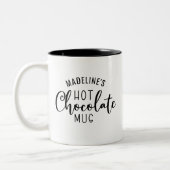 Tasse 2 Couleurs Nom Hot Chocolat Script (Gauche)