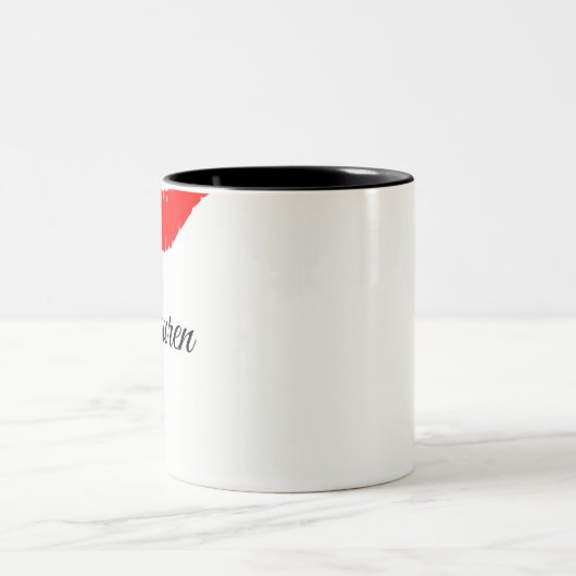 Tasse 2 Couleurs Nom/Lèvres Mug-Custom (Centre)
