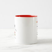 Tasse 2 Couleurs Nom Moderne Initiale Y Écriture Élégante de Noël (Centre)