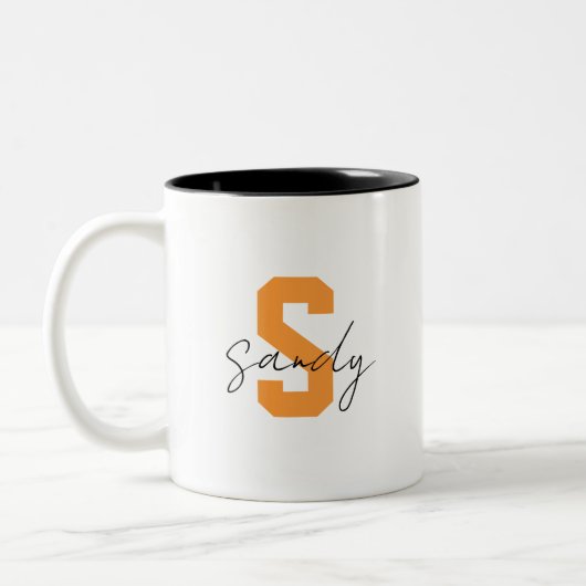 Tasse 2 Couleurs Nom monogramme  (Gauche)