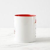 Tasse 2 Couleurs Nom Monogramme Écriture Moderne Lettre G Fêtes (Centre)