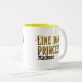Tasse 2 Couleurs Nom or princesse de danse de ligne (Devant droit)
