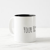 Tasse 2 Couleurs Nom personnalisé (Devant gauche)
