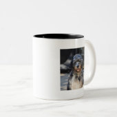 Tasse 2 Couleurs Nom personnalisé Bernedoodle Photo (Devant droit)