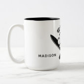 Tasse 2 Couleurs Nom personnalisé Coups de logo Chef (Gauche)