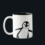Tasse 2 Couleurs Nom personnalisé Cute Peeking Penguin Holiday<br><div class="desc">Faites votre cadeau de Noël extra spécial avec notre nom personnalisé pingouin péeking pingouin de vacances à deux tons tasse de café. Cette charmant tasse présente une jolie illustration de manchot qui fait le tour de la tasse, ajoutant une touche de charme festif à vos fêtes de fin d'année. Vous...</div>