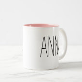 Tasse 2 Couleurs Nom personnalisé de la Saint-Galentin (Devant droit)