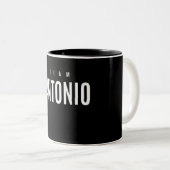 Tasse 2 Couleurs Nom personnalisé de l'équipe Antonio (Devant droit)