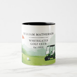 Tasse 2 Couleurs Nom personnalisé du club de golf Buggy