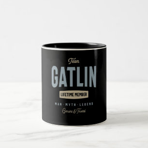 Tasse 2 Couleurs Nom personnalisé du membre à vie de l'équipe Gatli