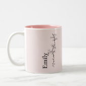 Tasse 2 Couleurs Nom personnalisé Fleur de cerisier Mars Fleur de n (Gauche)