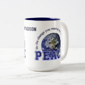 Tasse 2 Couleurs Nom personnalisé Muqueuses Peace (Devant droit)