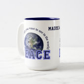 Tasse 2 Couleurs Nom personnalisé Muqueuses Peace (Devant gauche)